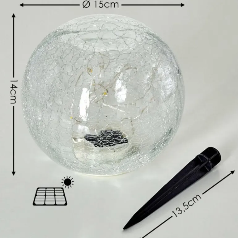 lampe solaire Jurmala LED Transparent, 1 lumière