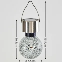 Lampe solaire Ledoux Acier inoxydable, 1 lumière