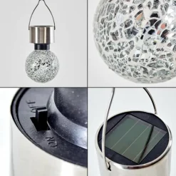 Lampe solaire Ledoux Acier inoxydable, 1 lumière
