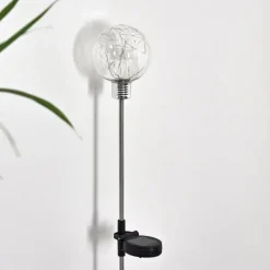lampe solaire Liberec LED Argenté, 1 lumière, Changeur de couleurs