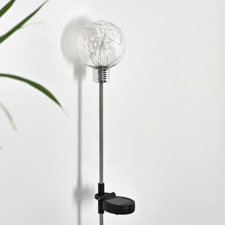 lampe solaire Liberec LED Argenté, 1 lumière, Changeur de couleurs