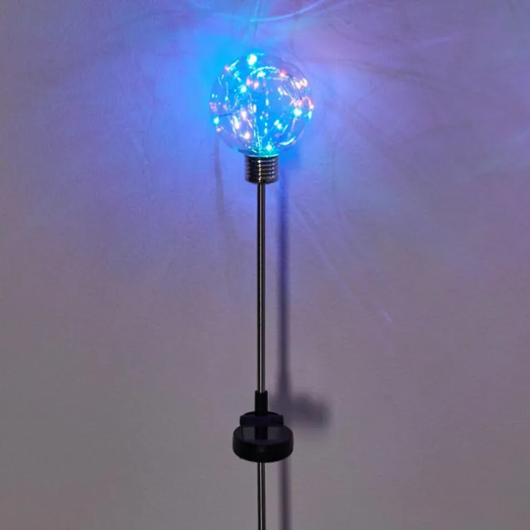 lampe solaire Liberec LED Argenté, 1 lumière, Changeur de couleurs