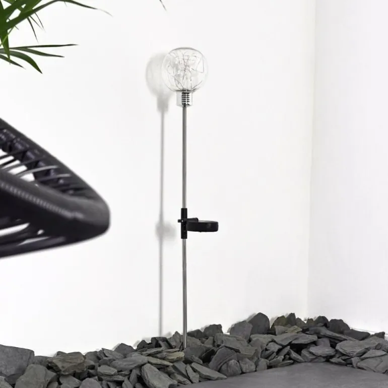 lampe solaire Liberec LED Argenté, 1 lumière, Changeur de couleurs