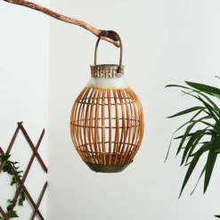 lampe solaire Mazomanie LED Bois clair, Rouille, 1 lumière