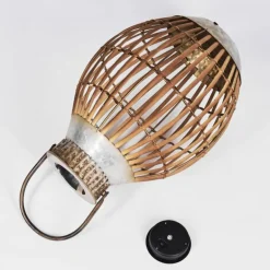 lampe solaire Mazomanie LED Bois clair, Rouille, 1 lumière