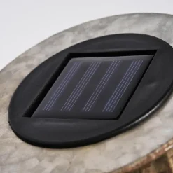lampe solaire Mazomanie LED Bois clair, Rouille, 1 lumière