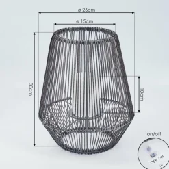 lampe solaire Mendola LED Gris, 1 lumière