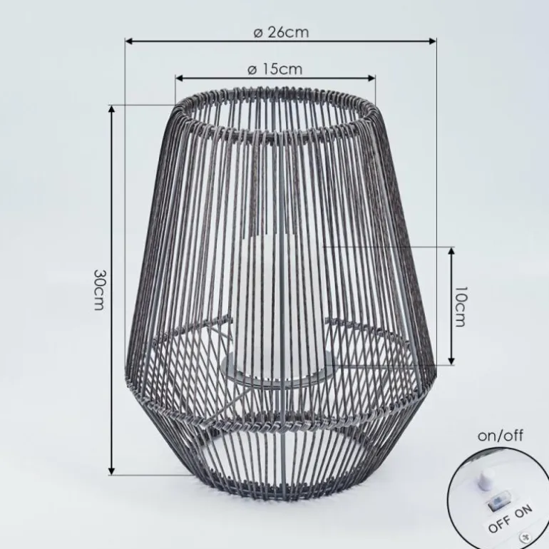 lampe solaire Mendola LED Gris, 1 lumière