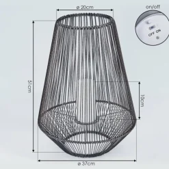 lampe solaire Mendola LED Gris, 1 lumière