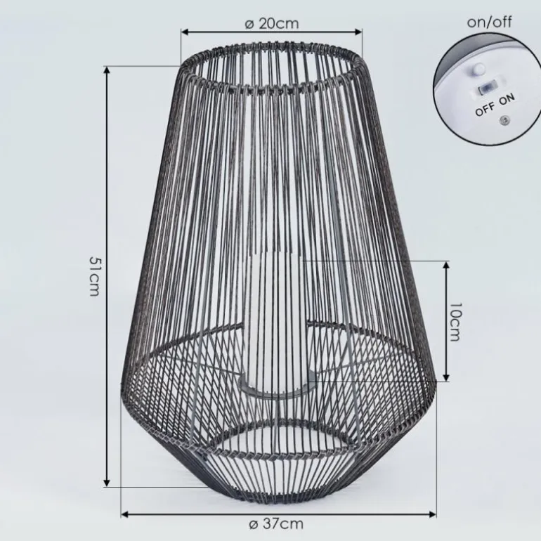 lampe solaire Mendola LED Gris, 1 lumière