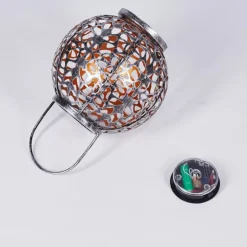 lampe solaire Moreland LED Cuivre, Noir, Argenté, 1 lumière
