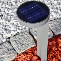Lampe solaire Portmore LED Gris, 1 lumière