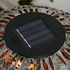 lampe solaire Samoao LED Cuivre, Noir, Argenté, 1 lumière