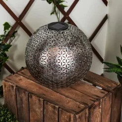 lampe solaire Samoao LED Cuivre, Noir, Argenté, 1 lumière
