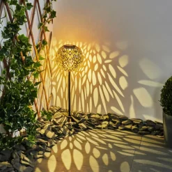 lampe solaire Samoao LED Cuivre, Noir, Argenté, 1 lumière