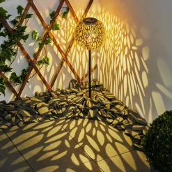 lampe solaire Samoao LED Cuivre, Noir, Argenté, 1 lumière