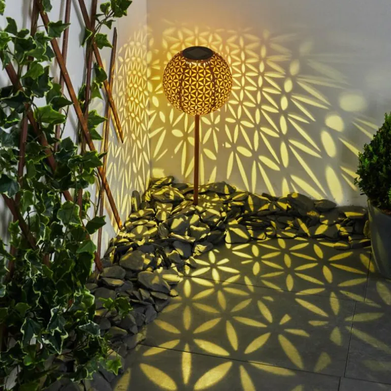 lampe solaire Samoao LED Rouille, Noir, 1 lumière
