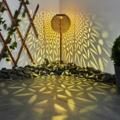 lampe solaire Samoao LED Rouille, Noir, 1 lumière