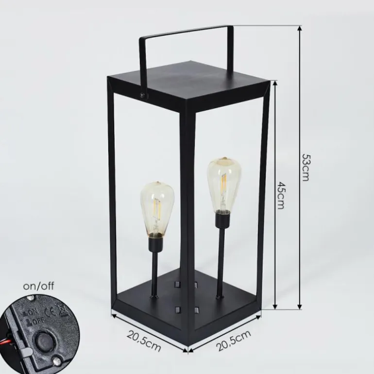 lampe solaire Sciolze LED Noir, Transparent, 2 lumières