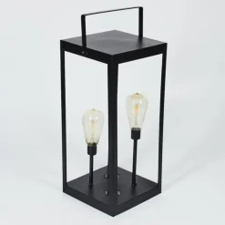 lampe solaire Sciolze LED Noir, Transparent, 2 lumières
