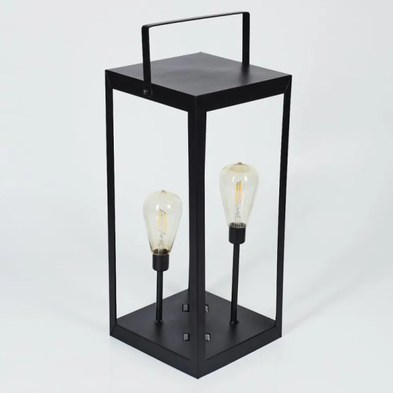 lampe solaire Sciolze LED Noir, Transparent, 2 lumières