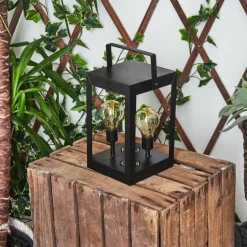 lampe solaire Sciolze LED Noir, Transparent, 2 lumières