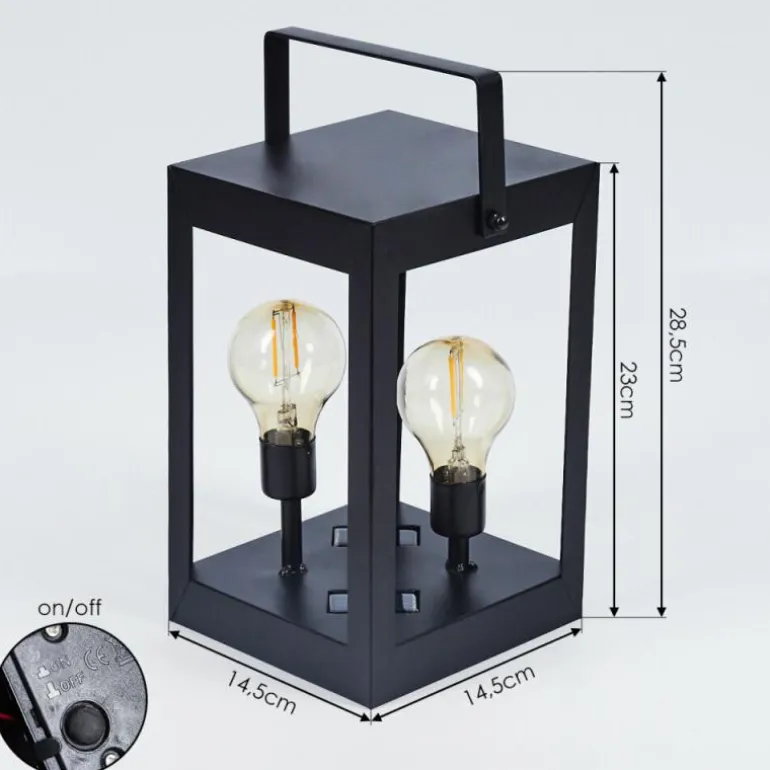 lampe solaire Sciolze LED Noir, Transparent, 2 lumières