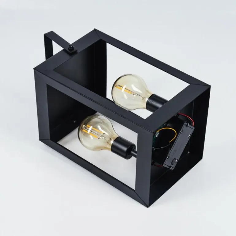 lampe solaire Sciolze LED Noir, Transparent, 2 lumières