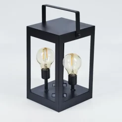 lampe solaire Sciolze LED Noir, Transparent, 2 lumières