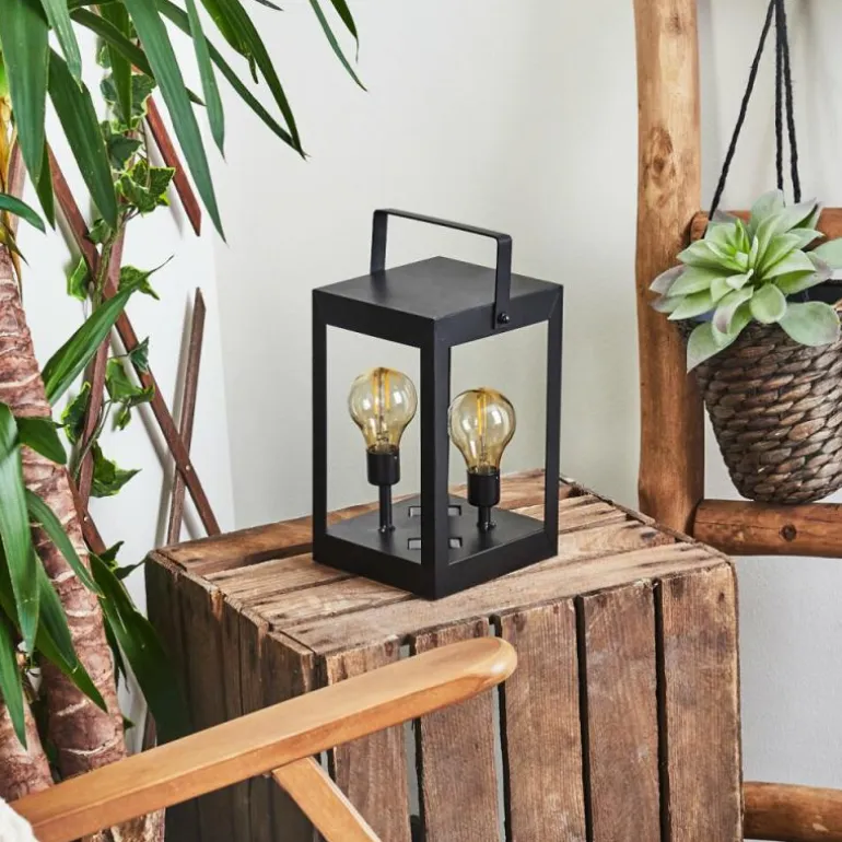lampe solaire Sciolze LED Noir, Transparent, 2 lumières