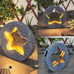 lampe solaire Siviri LED Bronze, Gris, 48 lumières