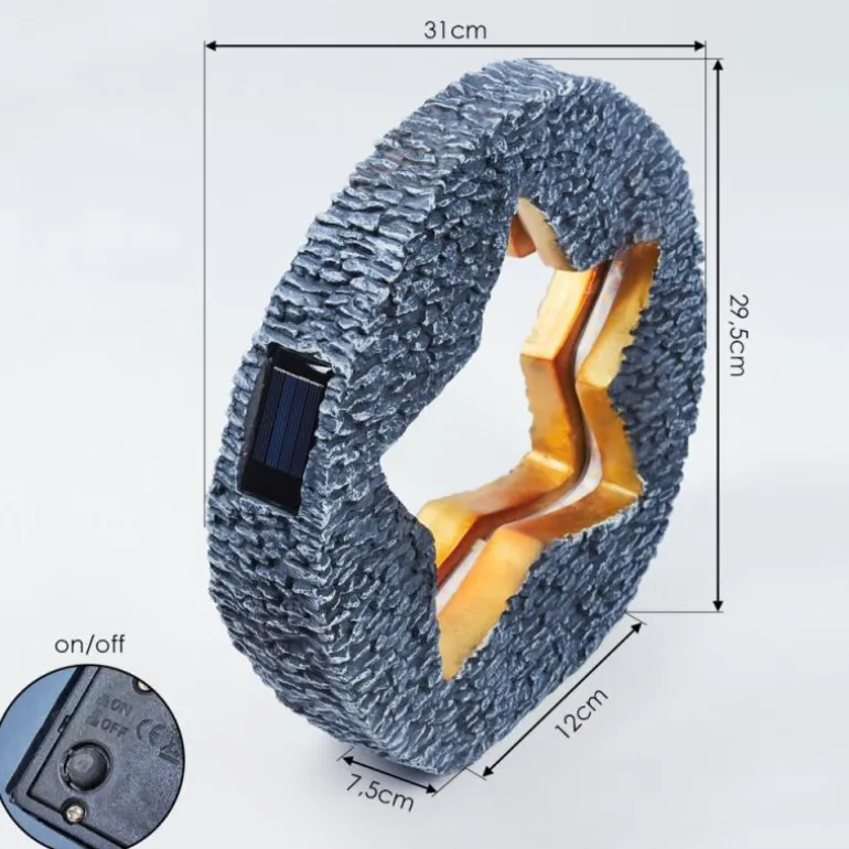 lampe solaire Siviri LED Bronze, Gris, 48 lumières