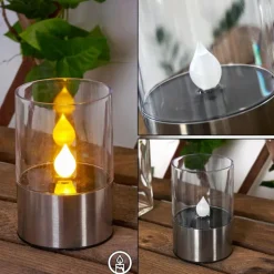 lampe solaire Wroclaw LED Argenté, 1 lumière