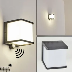 Lampe solaires Burseryd LED Anthracite, 1 lumière, Détecteur de mouvement