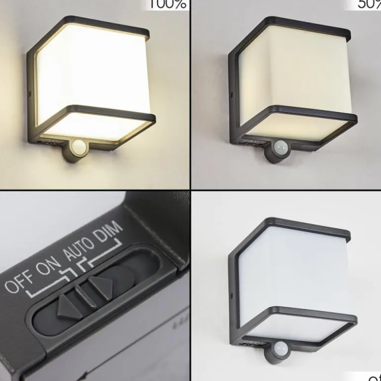 Lampe solaires Burseryd LED Anthracite, 1 lumière, Détecteur de mouvement