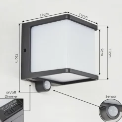 Lampe solaires Burseryd LED Anthracite, 1 lumière, Détecteur de mouvement