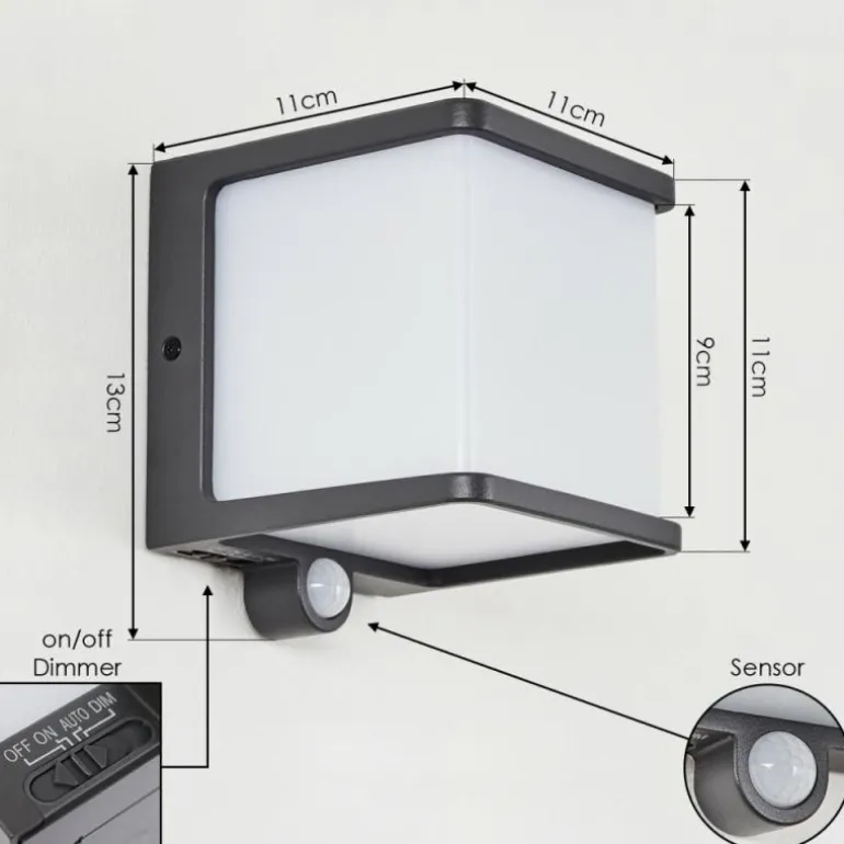 Lampe solaires Burseryd LED Anthracite, 1 lumière, Détecteur de mouvement
