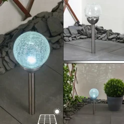 Lampe solaires Carbonia LED Nickel mat, 1 lumière
