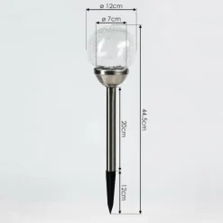 Lampe solaires Carbonia LED Nickel mat, 1 lumière