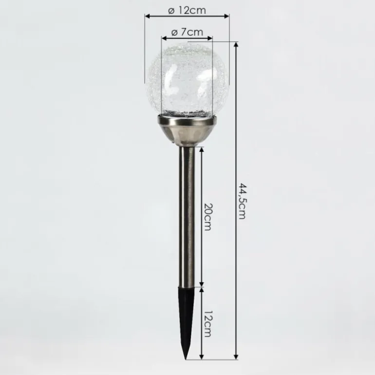 Lampe solaires Carbonia LED Nickel mat, 1 lumière