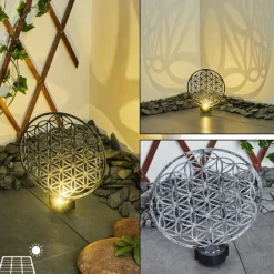 Lampe solaires Kupa LED Noir, Argenté, 2 lumières