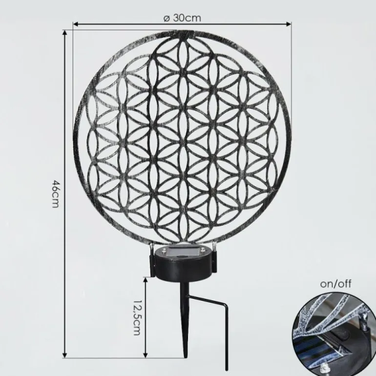 Lampe solaires Kupa LED Noir, Argenté, 2 lumières
