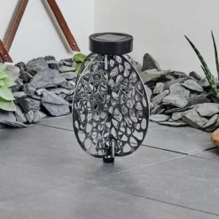 Lampe solaires Mesan LED Noir, Argenté, 1 lumière