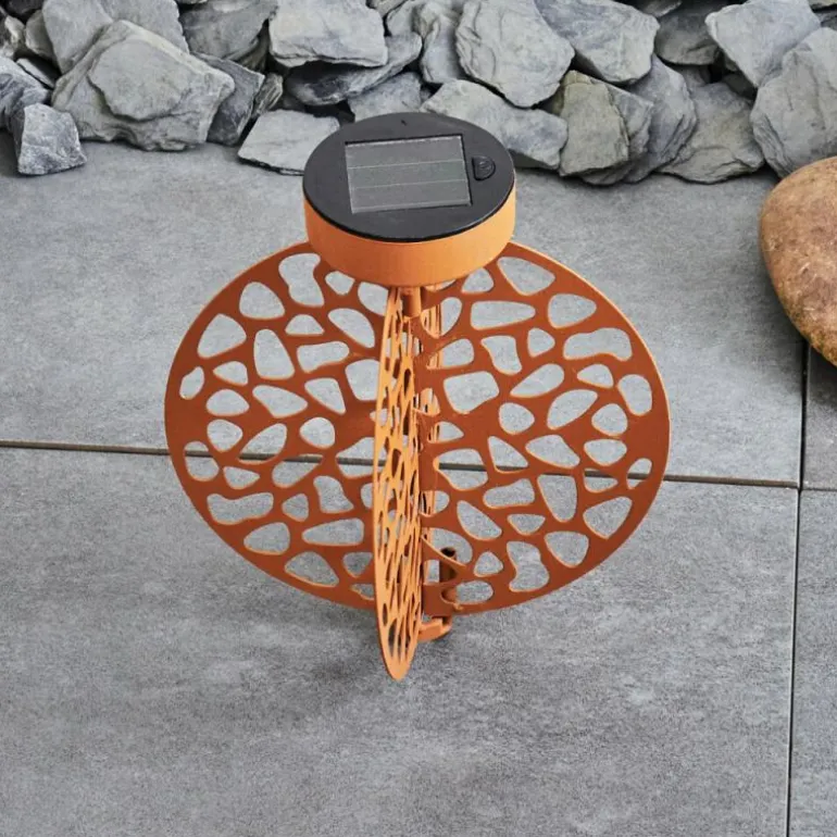 Lampe solaires Mesan LED Orange, Rouille, Noir, 1 lumière