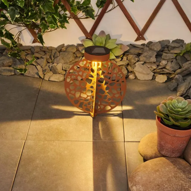 Lampe solaires Mesan LED Orange, Rouille, Noir, 1 lumière