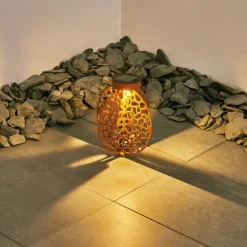 Lampe solaires Mesan LED Orange, Rouille, Noir, 1 lumière