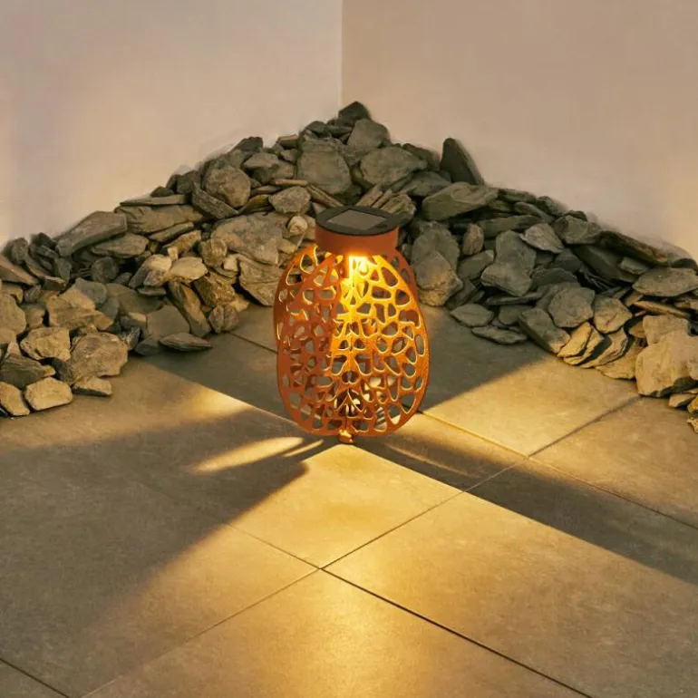 Lampe solaires Mesan LED Orange, Rouille, Noir, 1 lumière