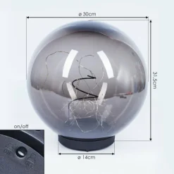 Lampe solaires Pollenca LED Noir, 50 lumières