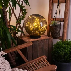 Lampe solaires Pollenca LED Noir, 50 lumières