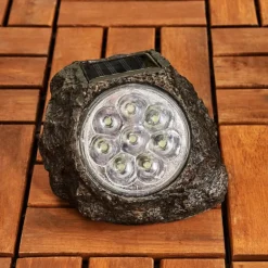 Lampe solaires Sameo LED Brun, 8 lumières